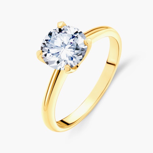 Pierścionek zaręczynowy SAVICKI: złoty, biały szafir